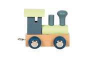 Houten speelgoed - Small Foot - Wooden Letter Train Polar - Locomotive Blue Green - 12 pieces - 12566-display12