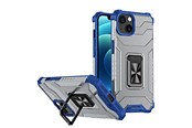 Mobiel - Covers & Cases - Hurtel Crystal Ring Case Kickstand Tough Rugged Cover for iPhone 13 Mini Blue - 5907769330889