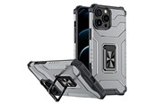 Mobiel - Covers & Cases - Hurtel Crystal Ring Case Kickstand Tough Rugged Cover for iPhone 13 Pro Black - 5907769330926