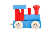 Houten speelgoed - Small Foot - Wooden Letter Train Locomotive Red/Blue - 12 - 10349-display12