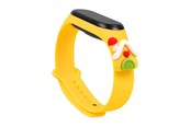 Smartwatch - Accessoires - Hurtel Strap Xmas for Xiaomi Mi Band 3 / 4 Christmas Silicone Strap Bracelet with House - Yellow - 5907769331114