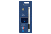 Schrijf- en tekengerei - Waterman Allure Stainless Steel Fountain pen F Blue ink + ink refills 6-Pack - 2135211