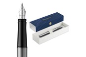 Schrijf- en tekengerei - Waterman Impression Stainless Steel P.T. Fountain pen M Blue ink - 2225491