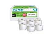 Papier, fotopapier en etiketten - DYMO Authentic LabelWriter Small Name Badge Labels | 41 mm x 89 mm | Self-Adhesive | 6 Rolls of 300 Easy-Peel Labels (1.800 Count) | for LabelWriter Label Makers | Made in Europe - 2234187