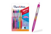 Schrijf- en tekengerei - Paper Mate InkJoy 300RT Ballpoint Pens | Colourful Pens with Fashion Wraps | Retractable Medium Point (1.0mm) | Assorted Colours | 6 Count - 2226846