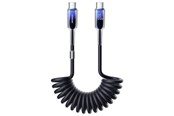 USB-kabel - Joyroom S-A43 Crystal-Clear Series 60W USB-C - USB-C spiral cable 1.5m - black - S-A43_CC