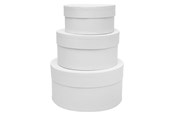 Schrijf- en tekenartikelen - Colorations - Papier-mache Boxes Round 3 pcs. - 46EN24