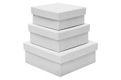 Schrijf- en tekenartikelen - Colorations - Papier-mache Boxes Square 3 pcs. - 46EN26