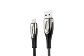 USB-kabel - Joyroom Sharp Series S-M411 USB-A / micro USB 3A 2m Cable with Charging Indicator - Black - S-M411_2