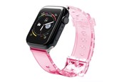 Smartwatch - Accessoires - Hurtel Silicone Strap Bracelet Bracelet Strap Light for Apple Watch 38 / 40 mm - Red - 5907769332791
