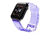 Smartwatch - Accessoires - Hurtel Silicone Strap Bracelet Bracelet Strap Light for Apple Watch 38 / 40 mm - Purple - 5907769332807