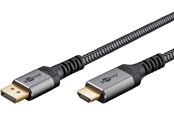Beelscherm- en tv-kabel - Pro Diplayport- HDMI 2.0/2.1 - 3m - Grey - 4040849789663