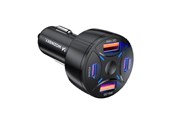 Mobiel - Adapters & Opladers - Wozinsky WLS-04 Car Charger 60W 2xUSB-C 2xUSB-A - Black - 5907769385063