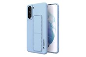 Mobiel - Covers & Cases - Wozinsky Kickstand Case Silicone Case with Stand Samsung Galaxy S21+ 5G Light Blue - 9111201941441