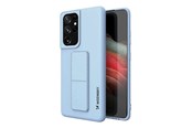 Mobiel - Covers & Cases - Wozinsky Kickstand Case Silicone Case with Stand Samsung Galaxy S21 Ultra 5G Light Blue - 9111201941533