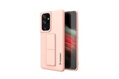 Mobiel - Covers & Cases - Wozinsky Kickstand Case Silicone Case with Stand Case for Samsung Galaxy S21 Ultra 5G Pink - 9111201941557