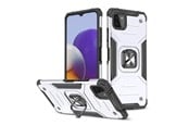 Mobiel - Covers & Cases - Wozinsky Ring Armor Armored Hybrid Case Cover + Magnetic Holder Samsung Galaxy A22 4G Silver - 9111201944862