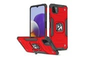 Mobiel - Covers & Cases - Wozinsky Ring Armor Armored Hybrid Case Cover + Magnetic Holder Samsung Galaxy A22 4G Red - 9111201944886