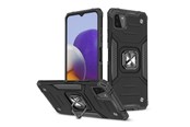 Mobiel - Covers & Cases - Wozinsky Ring Armor Armored Hybrid Case Cover + Magnetic Holder Samsung Galaxy A22 4G Black - 9111201944909