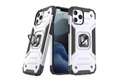 Mobiel - Covers & Cases - Wozinsky  Ring Armor Armored Hybrid Case Cover + Magnetic Holder iPhone 13 Silver - 9111201944749