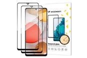 Mobiel - Beschermend glas - Wozinsky Set 2x Super Durable Full Glue Tempered Glass Full Screen Protector with Frame Case Friendly Samsung Galaxy A42 5G Black - 9145576216743