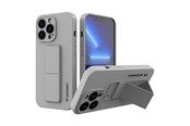 Mobiel - Covers & Cases - Wozinsky Kickstand Case Silicone Case with Stand iPhone 13 mini gray - 9145576234259