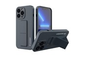 Mobiel - Covers & Cases - Wozinsky Kickstand Case Silicone Case with Stand iPhone 13 Mini Navy Blue - 9145576234273