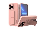 Mobiel - Covers & Cases - Wozinsky Kickstand Case Silicone Case with Stand iPhone 13 mini pink - 9145576234297