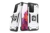 Mobiel - Covers & Cases - Wozinsky Ring Armor Armored Hybrid Case Cover + Magnetic Holder Samsung Galaxy S22 Ultra Silver - 9145576239780