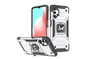 Mobiel - Covers & Cases - Wozinsky Ring Armor Armored Hybrid Case Cover + Magnetic Holder Samsung Galaxy A73 Silver - 9145576243565