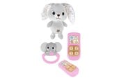 Speelgoed voor baby's - Toi-Toys Little Stars Baby Cuddly Toy Plush Rabbit with Rattle and Telephone 3-piece. - 72808Z