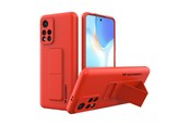 Mobiel - Covers & Cases - Wozinsky Kickstand Case Silicone Case with Stand Case for Xiaomi Poco M4 Pro 5G Red - 9145576247532