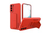 Mobiel - Covers & Cases - Wozinsky Kickstand Case Silicone Case with Stand Samsung Galaxy S22+ Case Red - 9145576247655