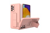 Mobiel - Covers & Cases - Wozinsky Kickstand Case Silicone Case with Stand Samsung Galaxy A73 Case Pink - 9145576247785