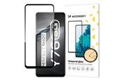 Mobiel - Beschermend glas - Wozinsky Super Durable Full Glue Tempered Glass Full Screen Protector with Frame Case Friendly Vivo Y76 5G / Y76s / Y74s Black - 9145576245736