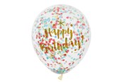 Speelgoed - Haza Witbaard Confetti Balloons Happy Birthday 6 pcs. - U58225