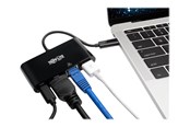 Docking station - Eaton Series USB C to HDMI Multiport Video Adapter Converter w/ USB-A Hub USB-C PD Charging Port & Gigabit Ethernet Port Thunderbolt 3 Compatible USB Type C to HDMI USB Type-C - U444-06N-H4GUBC