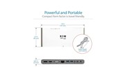 Docking station - Tripp Lite Eaton  Series USB-C Dock Triple Display - 4K HDMI/DisplayPort VGA USB 3.2 Gen 1 USB-A/USB-C Hub GbE 100W PD Charging International Power Cables - U442-DOCK4-INT