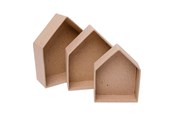 Schrijf- en tekenartikelen - Colorations - Paper Mache Houses 3 pcs. - 46EN01