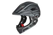 Bike Lights - Wozinsky Fullface Children's Bicycle Helmet with USB Rear Light 52-56 cm - Grey - 5907769381010