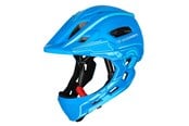 Bike Lights - Wozinsky Fullface Children's Bicycle Helmet with USB Rear Light 52-56 cm - Blue - 5907769380990
