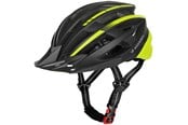 Bike Lights - Wozinsky MTB Bicycle Helmet with Detachable Visor and USB Rear Light 57-62 cm - Black & Yellow - 5907769380914