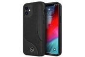 Mobiel - Covers & Cases - Mercedes Leather Perforated Area Case for iPhone 12 mini - Black - 3666339013172