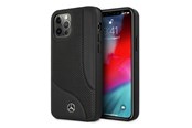 Mobiel - Covers & Cases - Mercedes Leather Perforated Area Case for iPhone 12 Pro Max - Black - 3666339013196