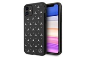 Mobiel - Covers & Cases - Mercedes Silver Stars Pattern Case for iPhone 11 / Xr - Black - 3666339013301