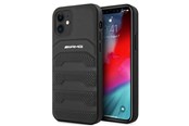 Mobiel - Covers & Cases - Mercedes AMG Leather Debossed Lines Case for iPhone 12 mini - Black - 3666339013929