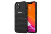 Mobiel - Covers & Cases - Mercedes AMG Leather Debossed Lines Case for iPhone 13 mini - Black - 3666339018931
