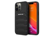 Mobiel - Covers & Cases - Mercedes AMG Leather Debossed Lines Case for iPhone 13 Pro / iPhone 13 - Black - 3666339018955