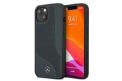 Mobiel - Covers & Cases - Mercedes Leather Perforated Area Case for iPhone 13 mini - Navy Blue - 3666339020859