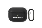 Mobiel - Covers & Cases - Mercedes AMG Leather Big Logo Case for AirPods Pro - Black - 3666339069278
